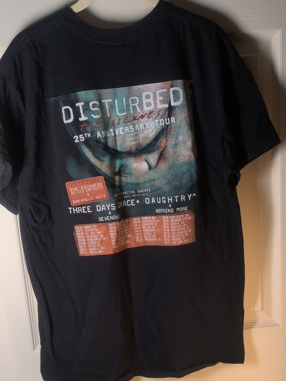 Disturbed 25th Anniversary Tour Tee with Front Graphic